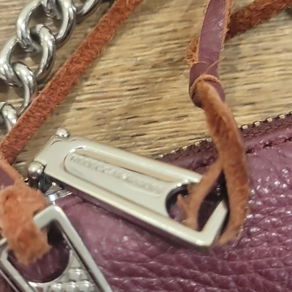 Rebecca Minkoff Crossbody BagBurgundy LeatherSilver-Tone Hardware - Picture 7 of 8